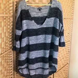 Express striped tunic sweater
